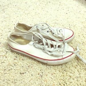 Girls white converse